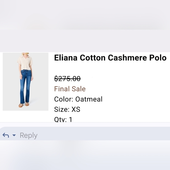 NWT Rag & Bone Eliana Cotton Cashmere Polo size XS - Picture 15 of 15